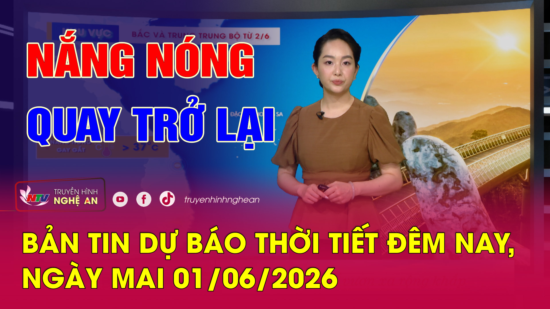 Dự báo thời tiết đêm nay, ngày mai - 01/06/2026