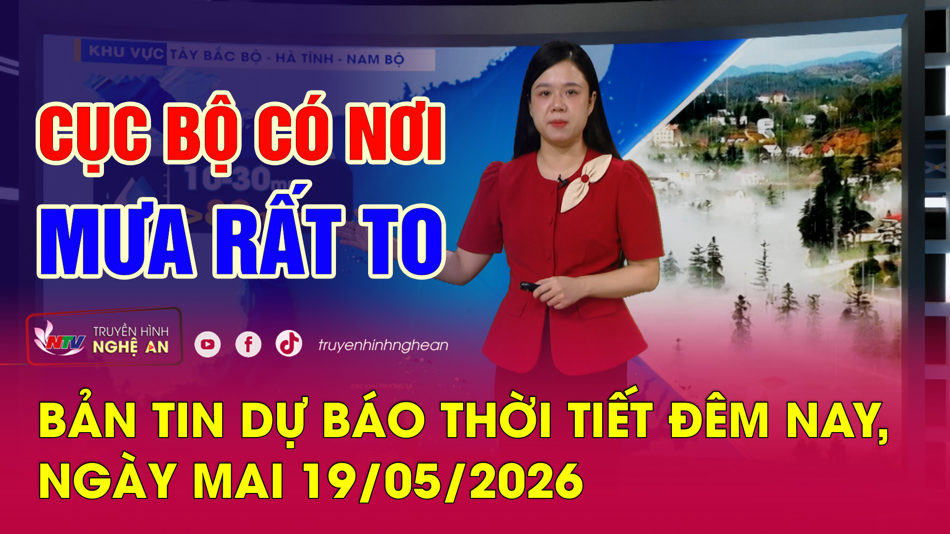 Dự báo thời tiết đêm nay, ngày mai - 19/05/2026