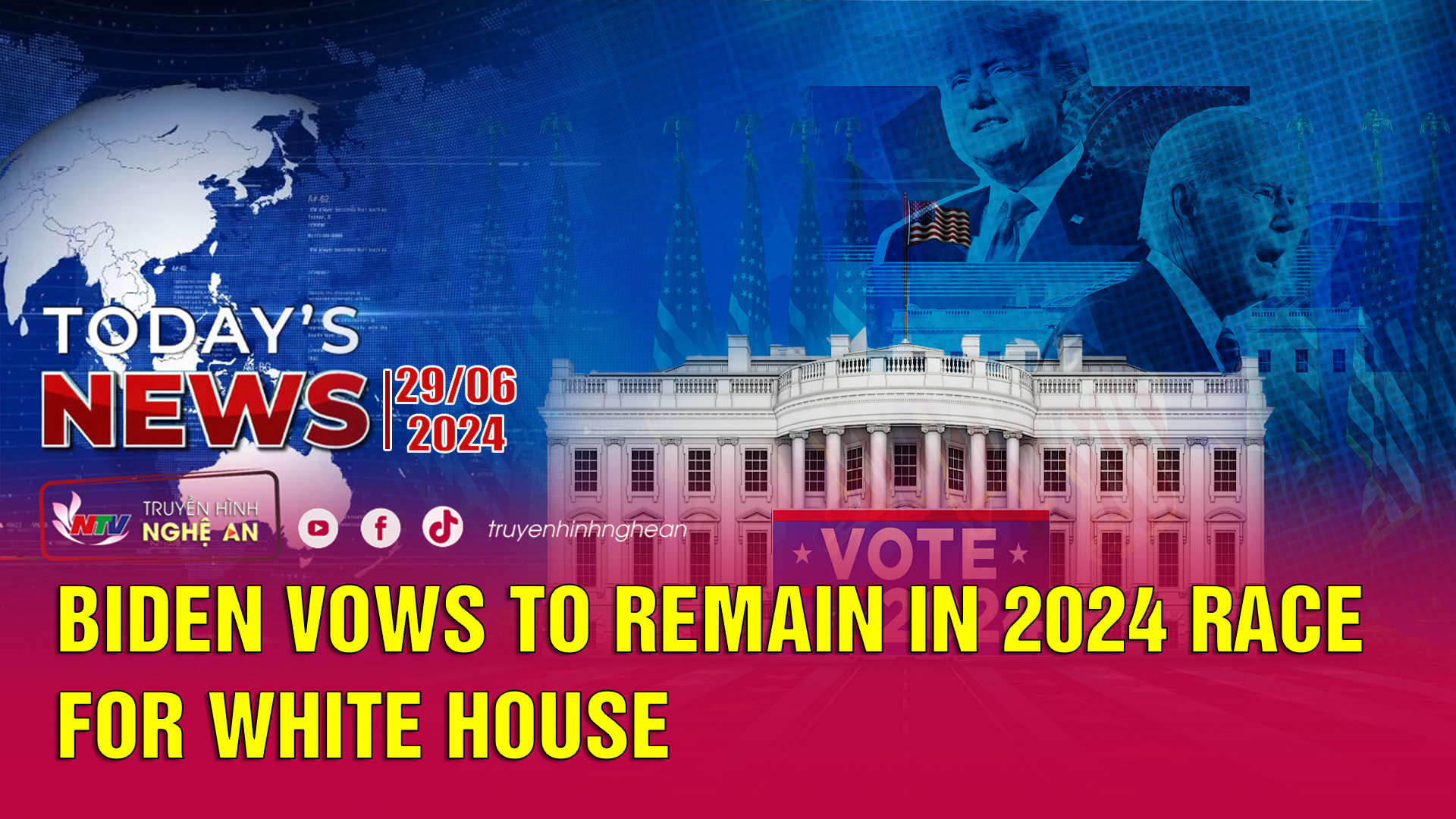 Today's News 29/06/2024: Biden vows to remain in 2024 race for White House