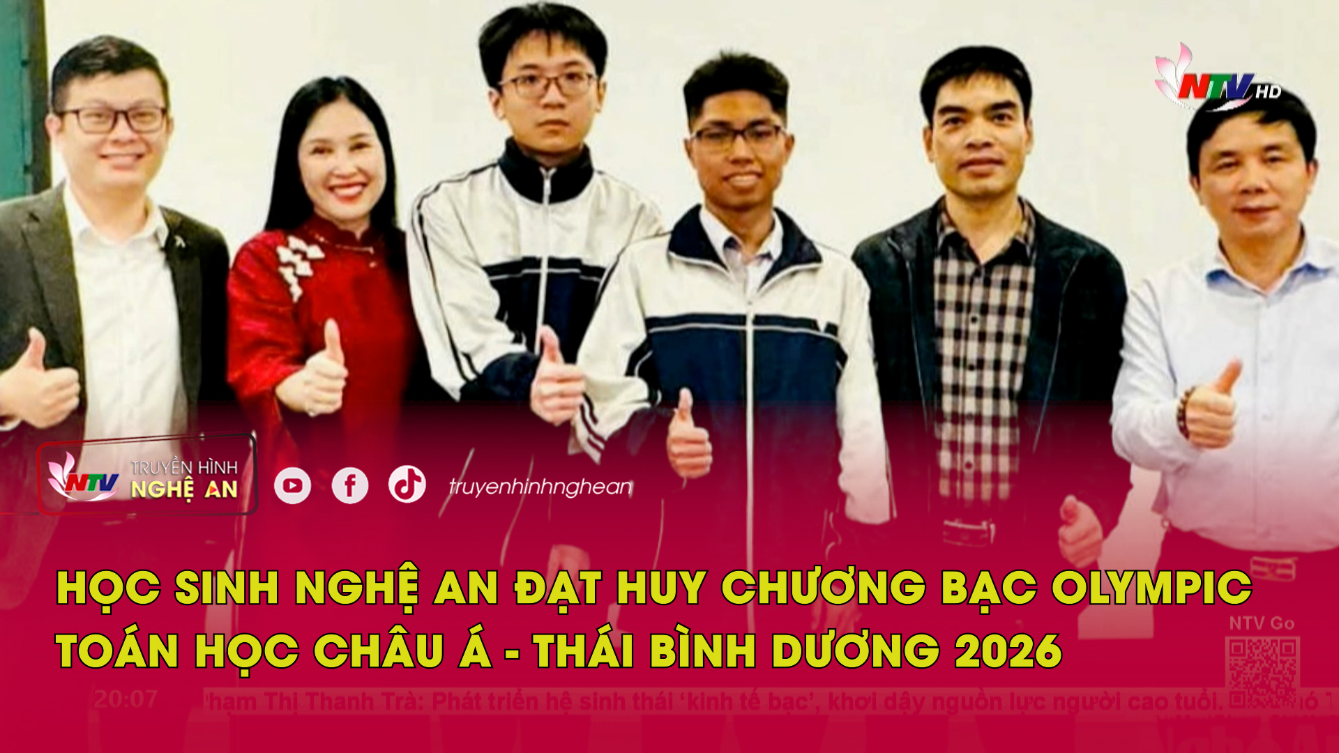 Học sinh Nghệ An đạt huy chương Bạc Olympic Toán học châu Á - Thái Bình Dương 2026