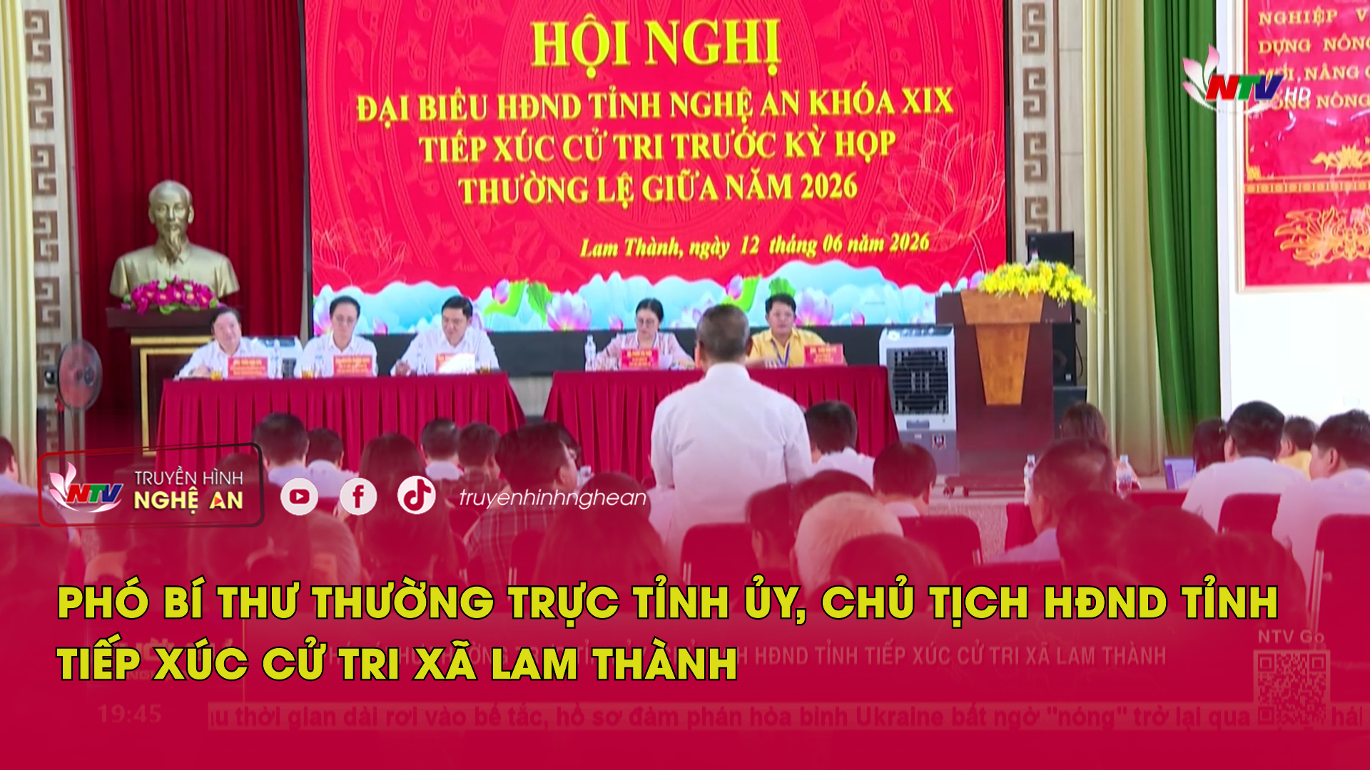 Phó Bí thư thường trực Tỉnh ủy, Chủ tịch HĐND tỉnh tiếp xúc cử tri xã Lam Thành