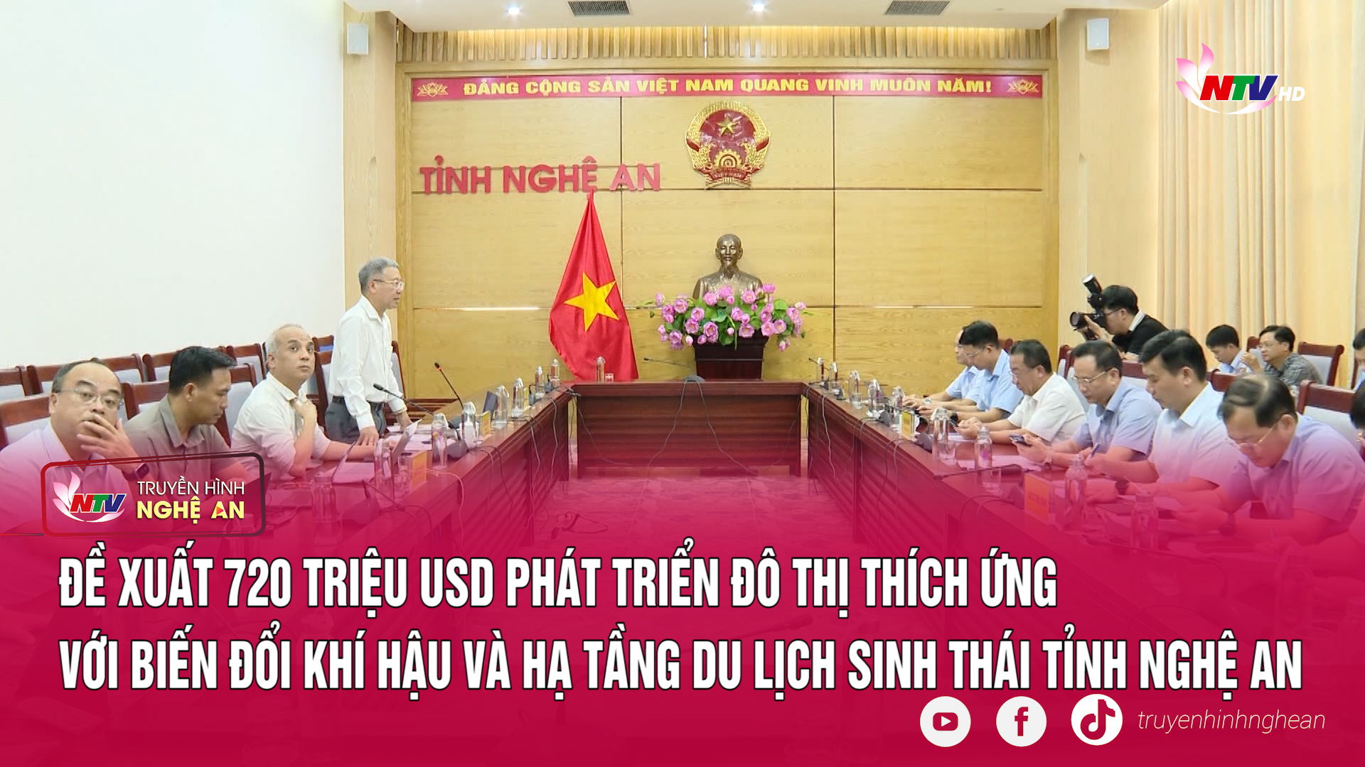 Đề xuất 720 triệu USD phát triển đô thị thích ứng với biến đổi khí hậu và hạ tầng du lịch sinh thái tỉnh Nghệ An