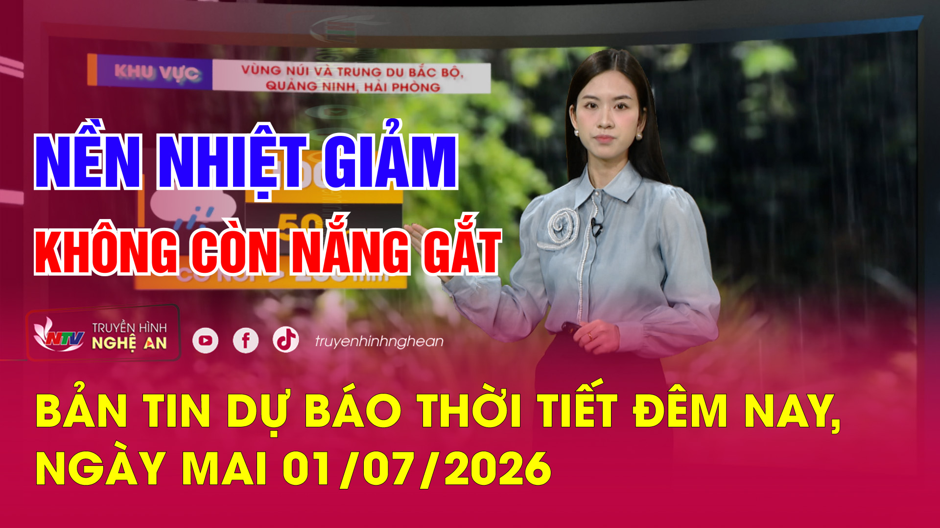 Dự báo thời tiết đêm nay, ngày mai - 01/07/2026