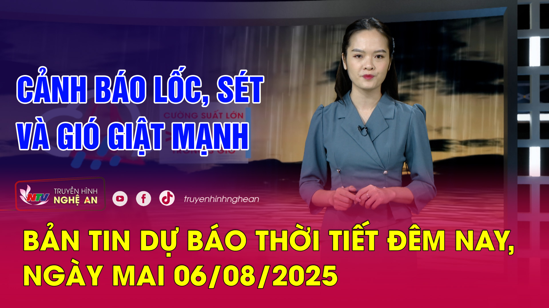 Bản tin Dự báo thời tiết đêm nay, ngày mai 06/08/2025