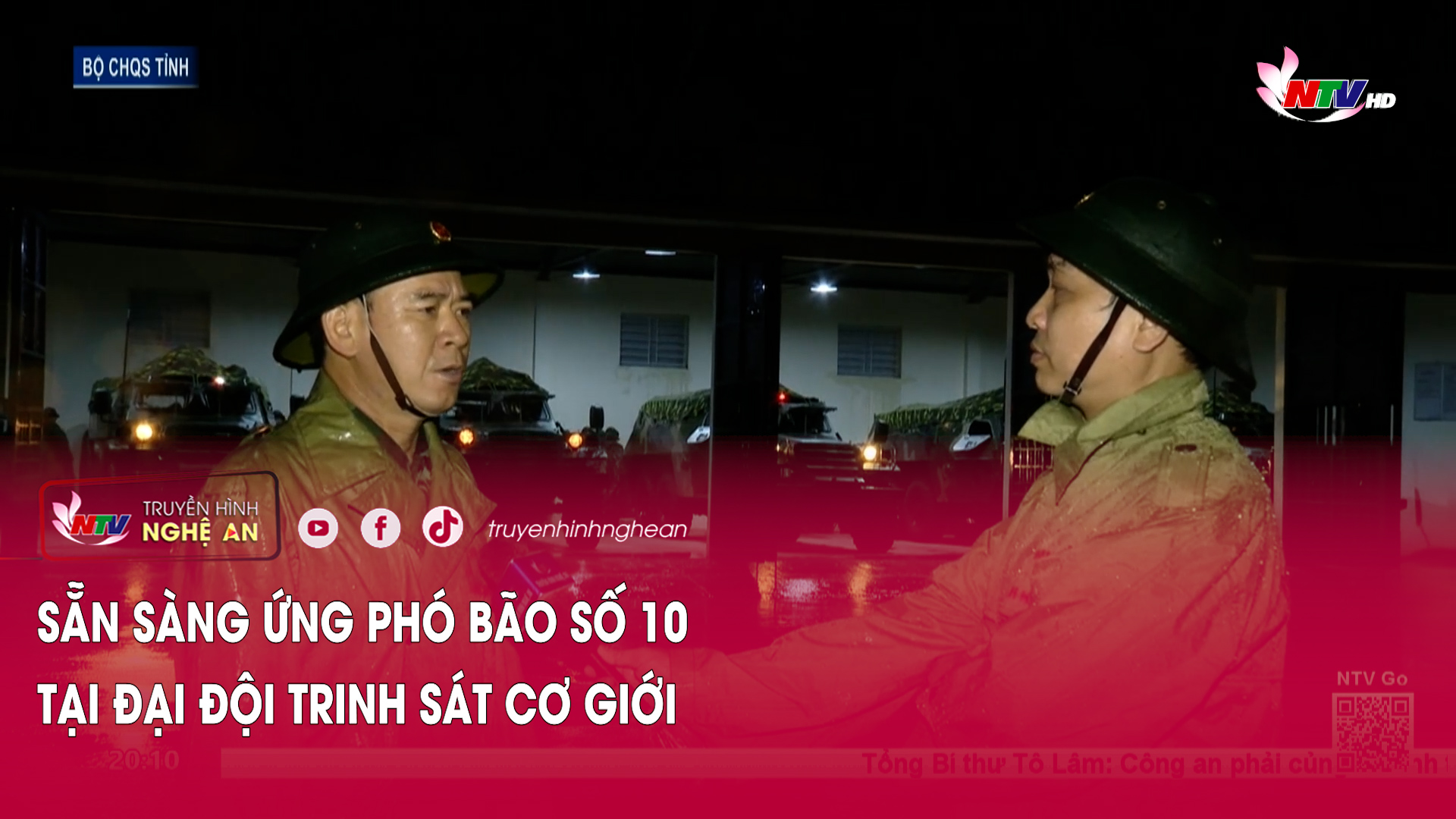 Sẵn sàng ứng phó bão số 10 tại đại đội trinh sát cơ giới