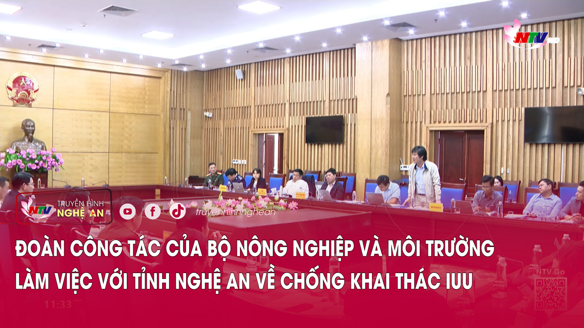 Đoàn công tác của Bộ Nông nghiệp và Môi trường làm việc với tỉnh Nghệ An về chống khai thác IUU