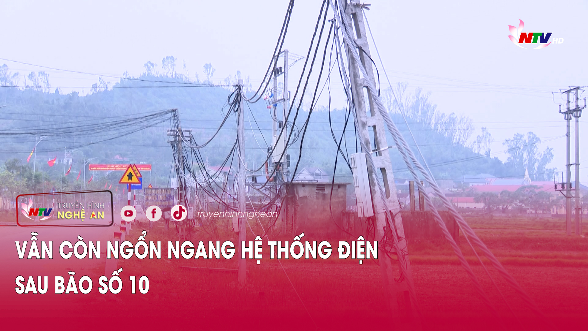 Vẫn còn ngổn ngang hệ thống điện sau bão số 10