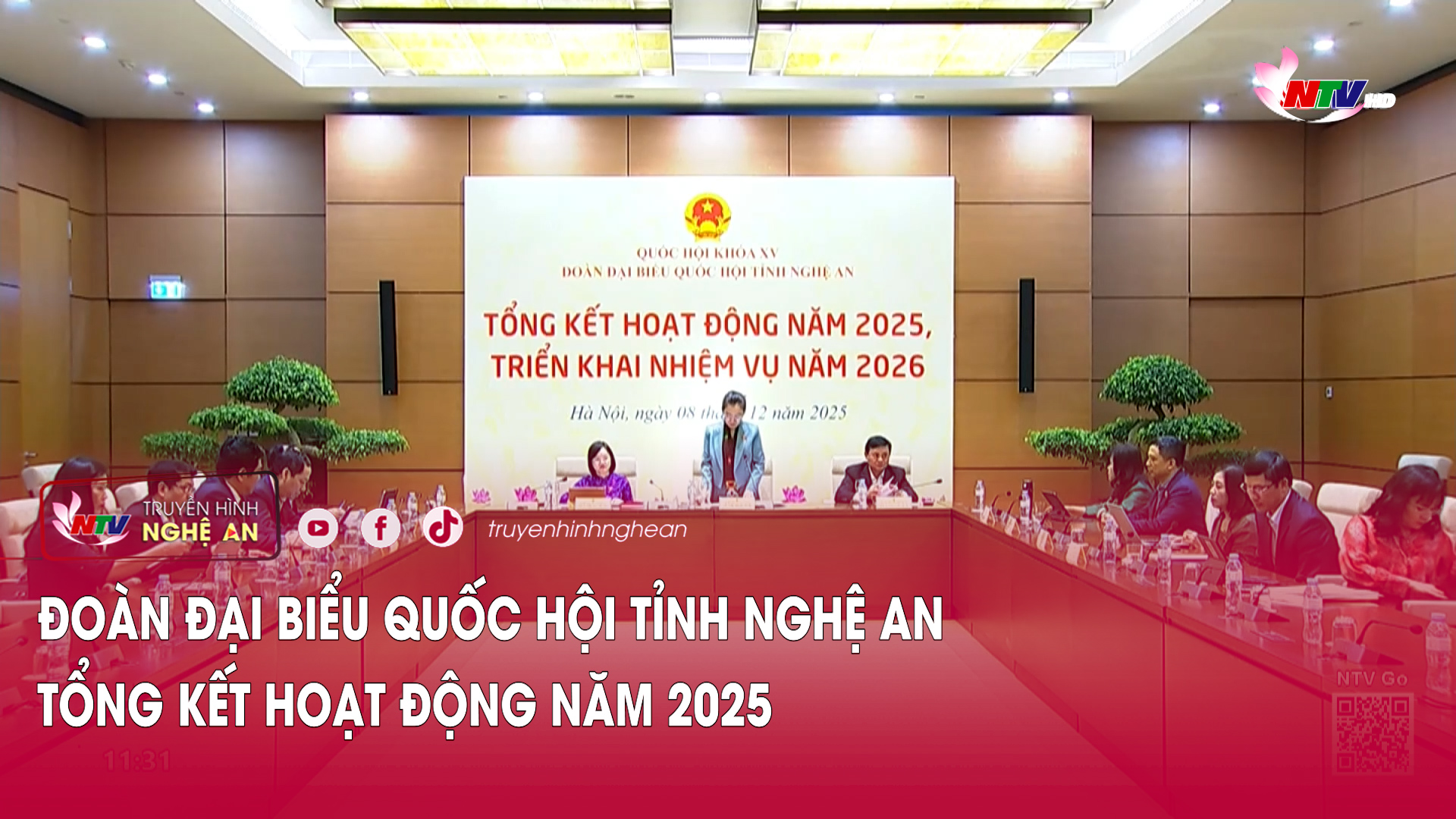 Đoàn đại biểu Quốc hội tỉnh Nghệ An tổng kết hoạt động năm 2025