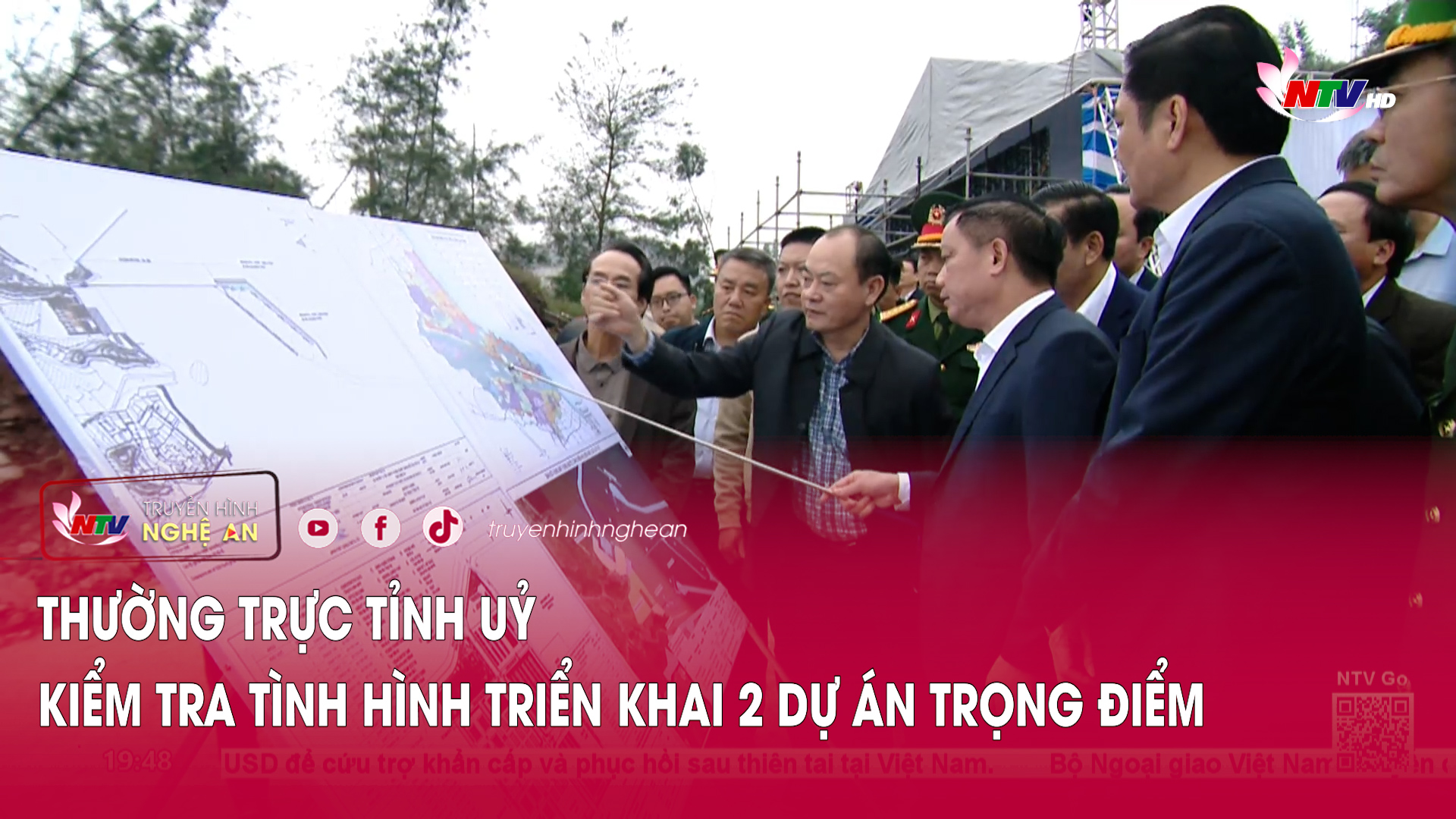 Thường trực Tỉnh uỷ kiểm tra tình hình triển khai 2 dự án trọng điểm