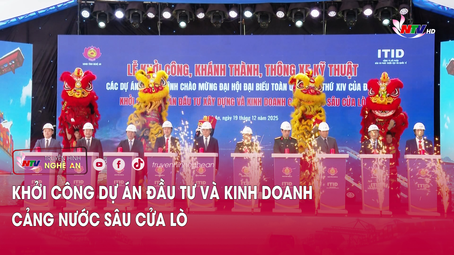 Khởi công dự án đầu tư và kinh doanh cảng nước sâu Cửa Lò