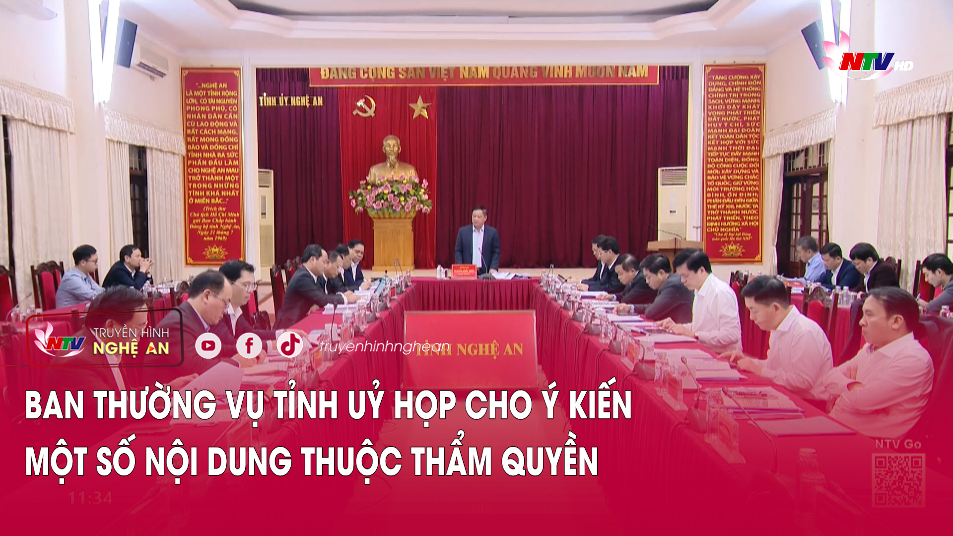 Ban Thường vụ Tỉnh uỷ họp cho ý kiến một số nội dung thuộc thẩm quyền